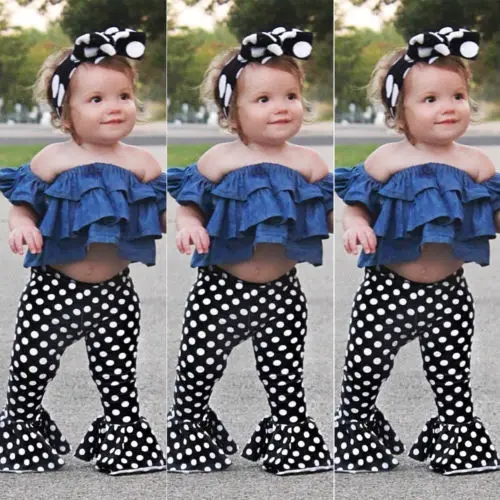 2018 новая детская одежда для девочек джинсовая рубашка с открытыми плечами и