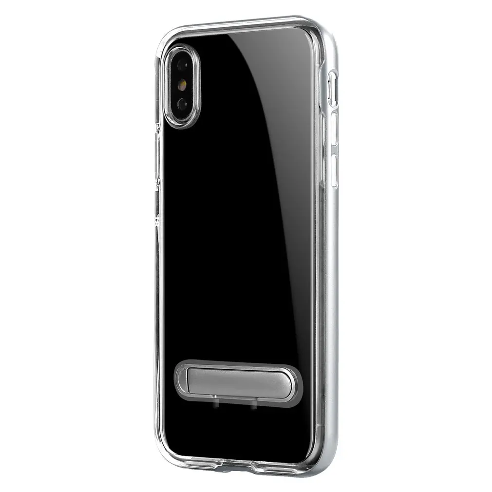 2 в 1 защитный чехол для мобильного телефона с подставкой поддержка прозрачная