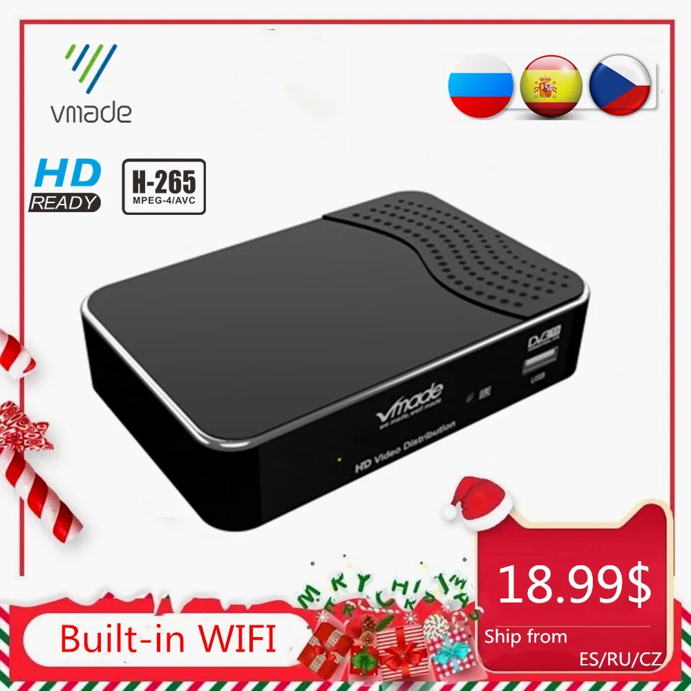 Полностью 1080P цифровой наземный приемник Φ 8606 TV тюнер Встроенный Wi Fi H.265/HEVC