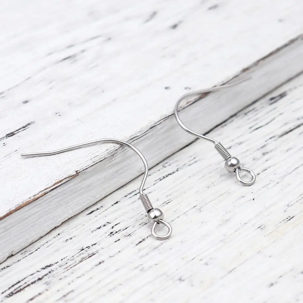 Женские серьги подвески из нержавеющей стали Серебристые ручной работы 8 сезонов