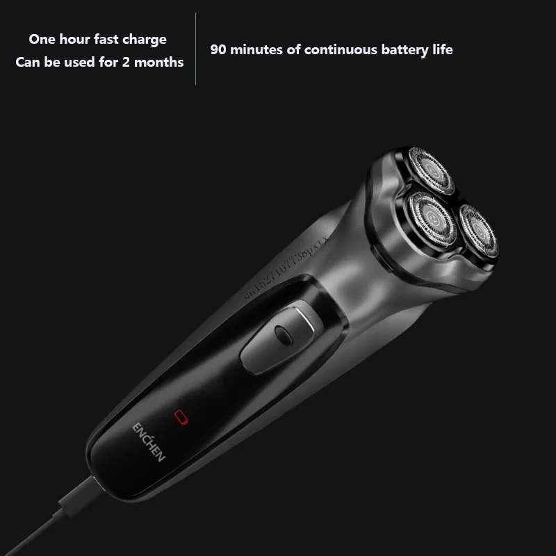 Xiaomi Enchen, черный камень, 3D электробритва, умный контроль, блокировка, защита, бритва, моющаяся, type-C, перезаряжаемая, Мужская