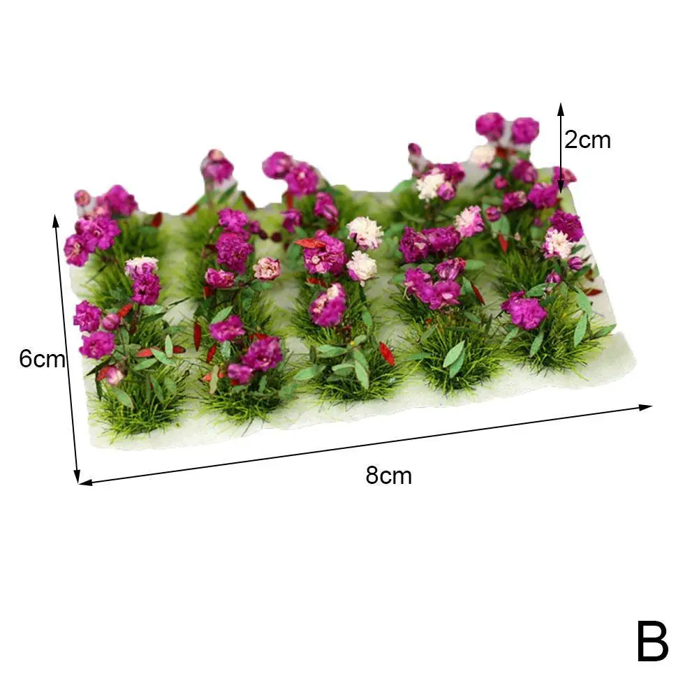 

Flower Model Flower Cluster Toys Simulation Grass Wild Table Making Layout Train Landscape Rose For Sand Flower DIY H1F3