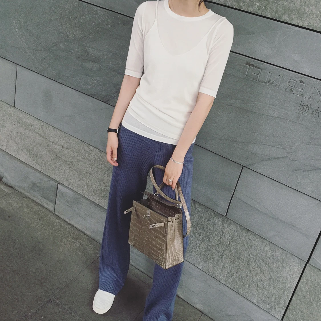 

Sweatpants Lulu 2020 Direct Selling Pantalones Leggings Leather Pants Spring New Women 's Plain Knit Wide Leg Trousers Casual