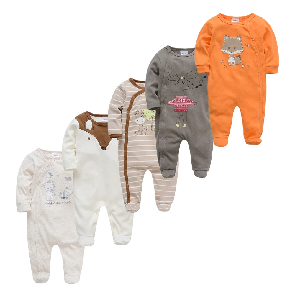 5 шт. детские комбинезоны Roupas bebe de Пижама для мальчика fille хлопковая дышащая