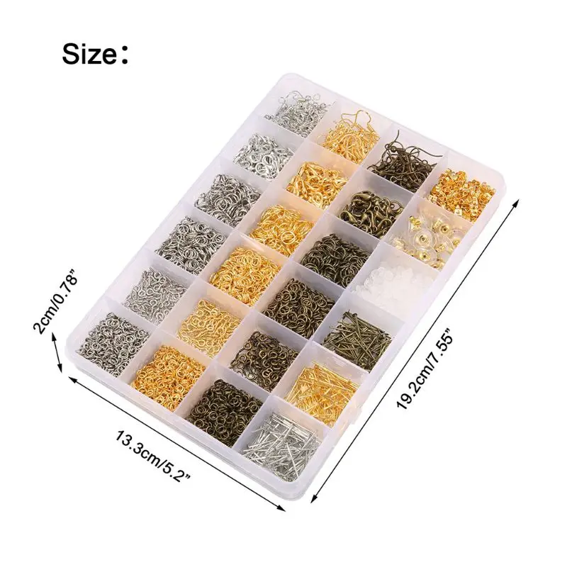 

3000 PCs Silver Gold Bronze Color Alloy Open Jump Rings For DIY Jewelry Making Components Mixed 1 Box