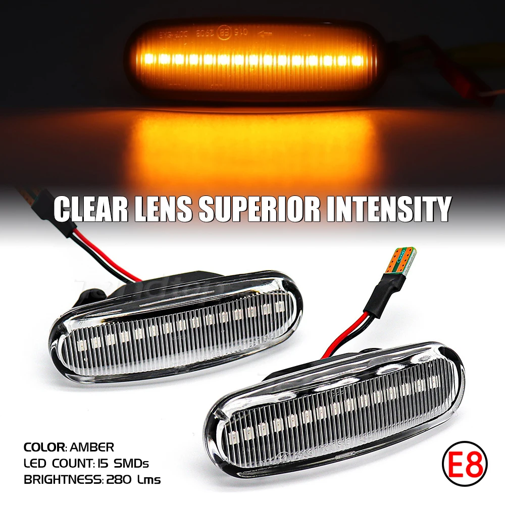 

Динамический светодиодный поворотный сигнал, боковой зеркальный фонарь, лампа-повторитель для Fiat Panda 169 Grande Punto Inkl Evo Doblo Fiorino Linea Idea