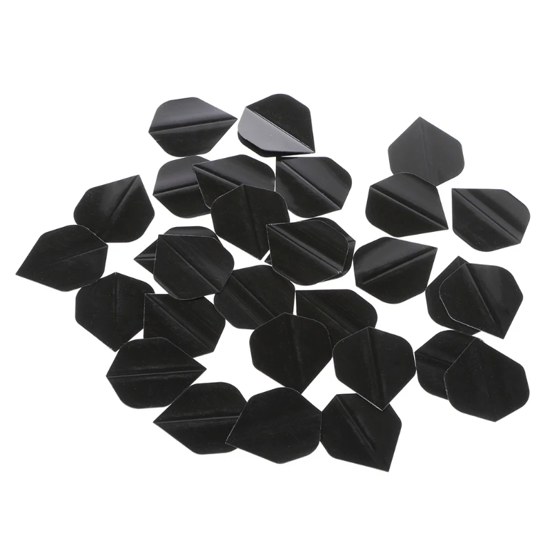 

30 Pcs/set High Quality Simple Pure Black PET Dart Flights Fun 27RD