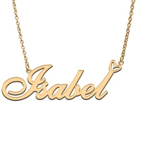 isabel name tag necklace personalized pendant jewelry gifts for mom daughter girl friend birthday christmas party present