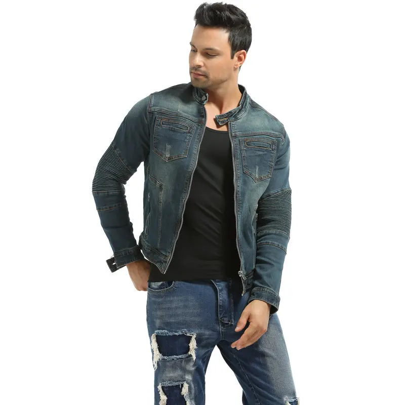 Mens Motorcycle Anti-drop Locomotive Jeans Jacket Racing Riding Knight Cowboy Equipment Seasons Motocross CE Gears Clothes | Автомобили и