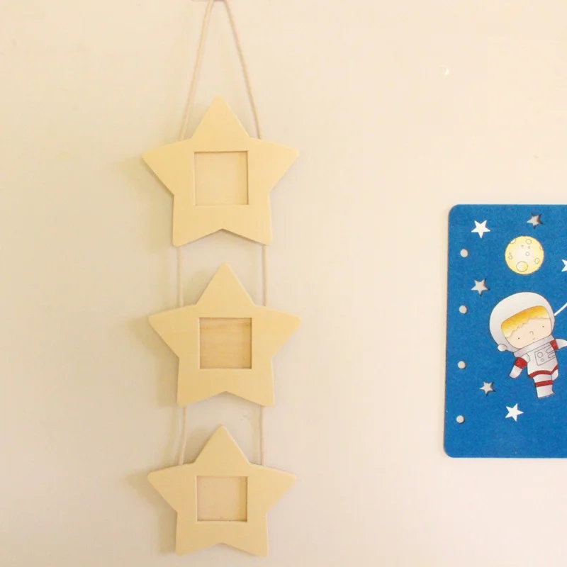 DIY маленький дом сердце пятиконечная звезда форма фоторамка деревянные рамки