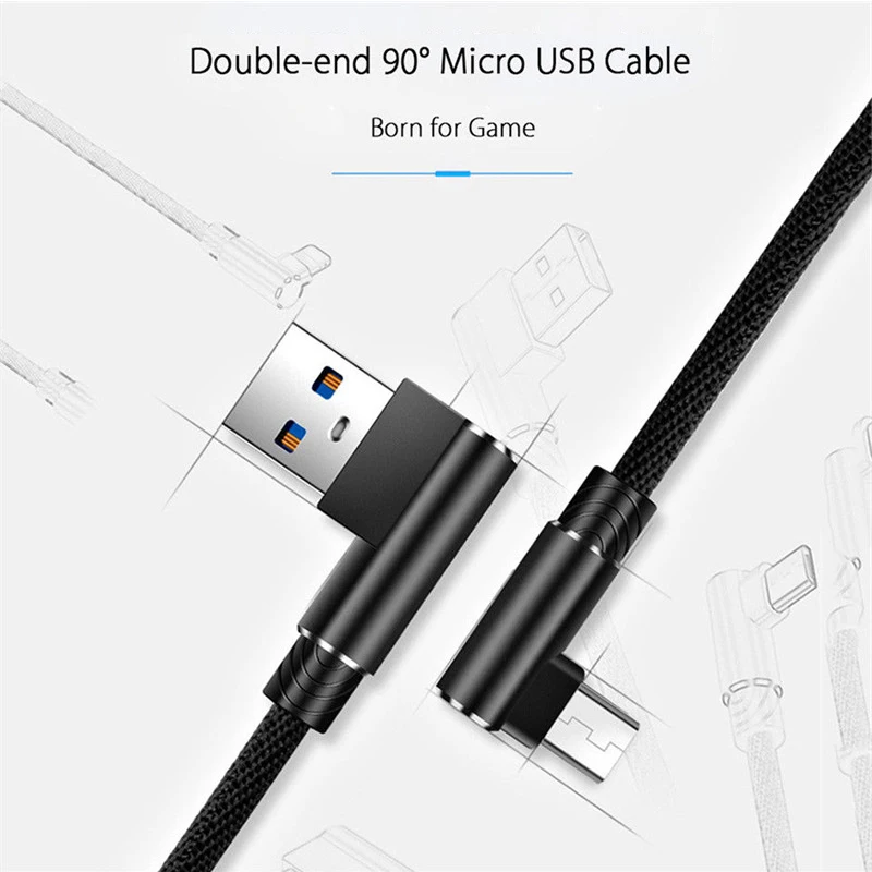 

Micro-usb type-c cable 90 Degree Linen Weave Data Line For iPhone12 11 Android Samsung Huawei Xiaomi Mobile phone charging cable