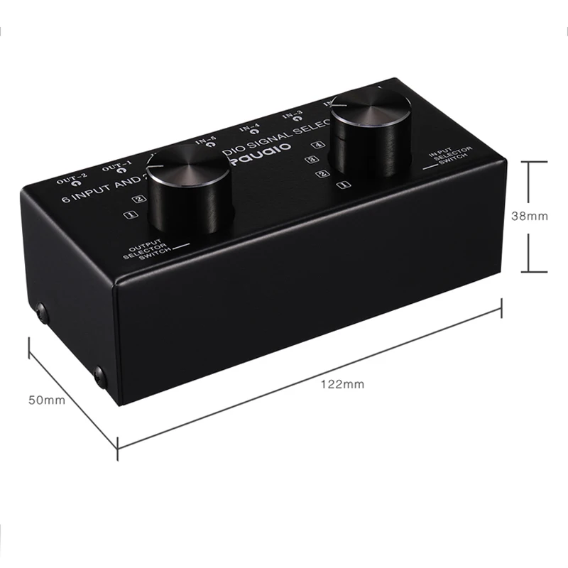 6 Input 2 Output Audio Signal Switcher Power Amplifier Splitter B822 Speaker Switch Distributor Two-way Switching | Электроника