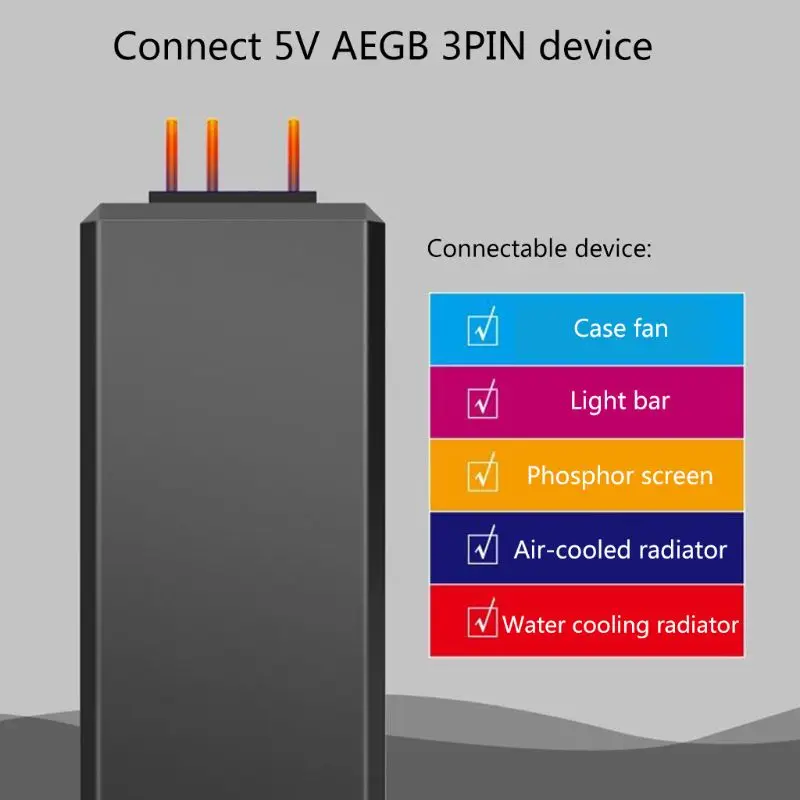 2020 Новый 5V Красочный ARGB Control ler RGB вентилятор светильник RF пульт дистанционного