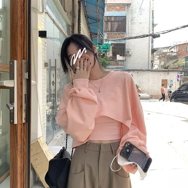 Женские повседневные свитшоты свободного кроя стиль хип-хоп танцевальные