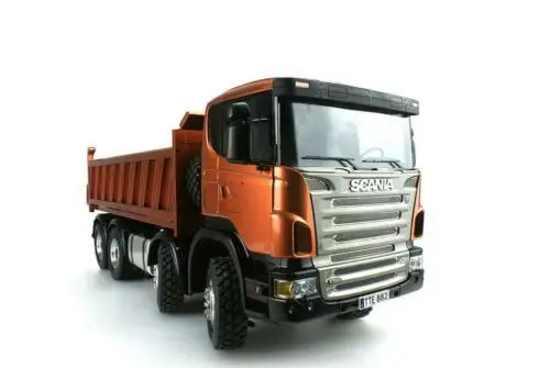 LESU RC 1/14 масштаб Металлическое шасси Sca 8*8 гидравлический самосвал с краской Радио контроллер ESC