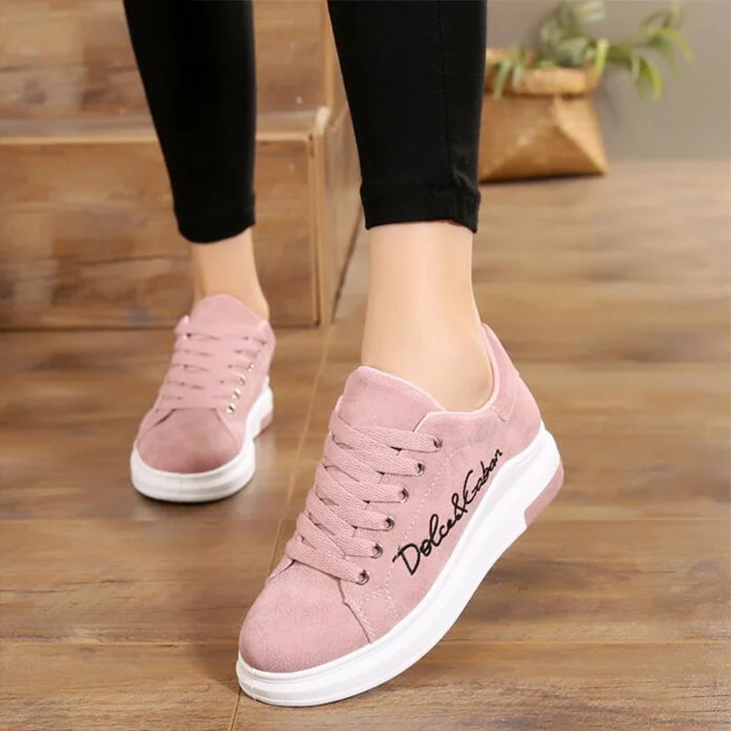 Новинка Женская Вулканизированная обувь на платформе Обувь плоской подошве со