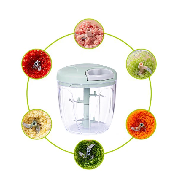 

Manual Chopper Garlic Press Vegetable Fruit Twist Shredder Meat Grinder Garlic Chopper Cutter Home Kitchen Tools,900Ml