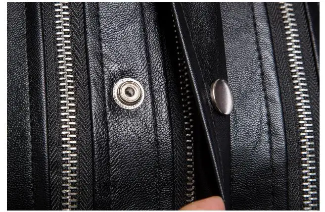 Мужские кожаные куртки зимние винтажные панк мужское кожаное пальто черный