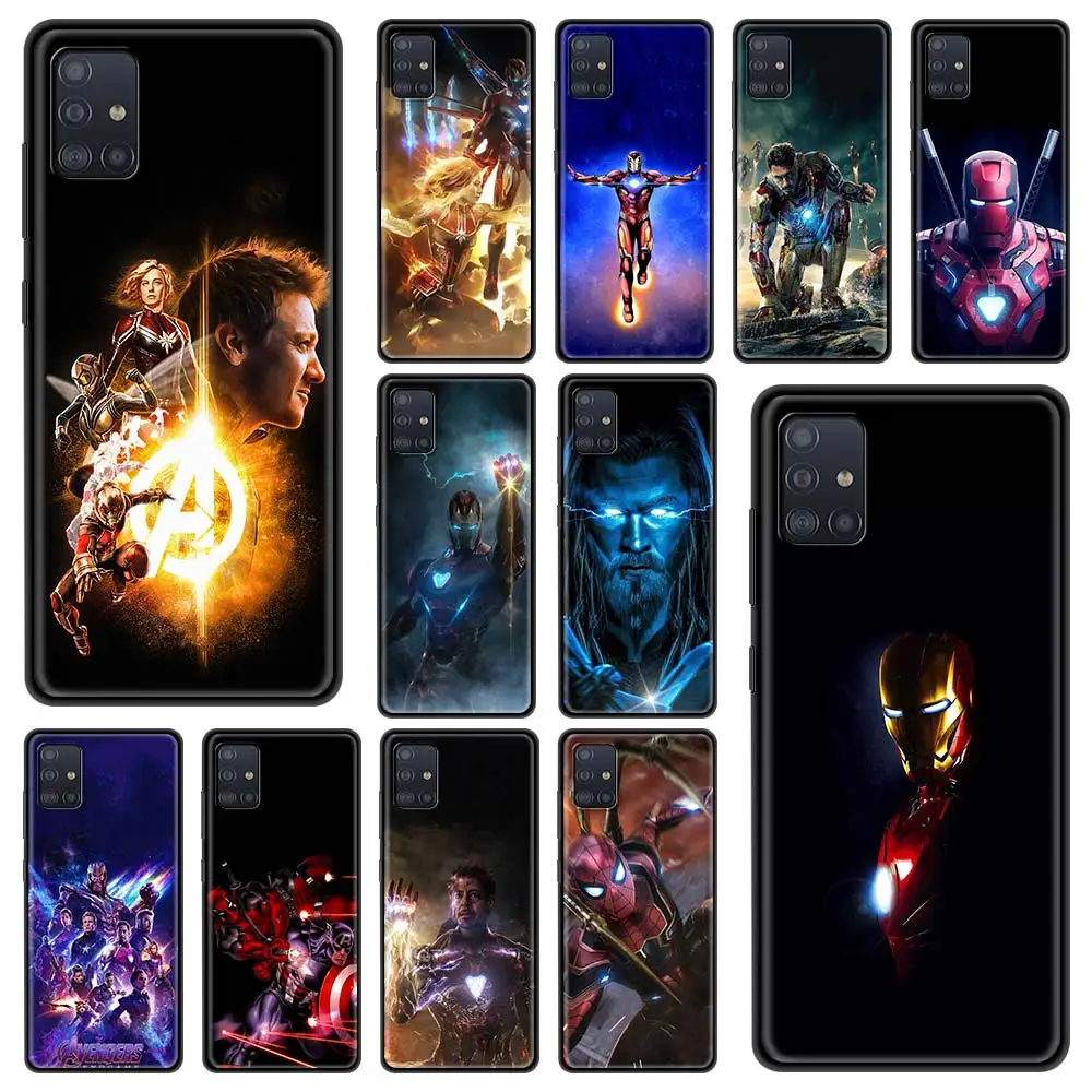 

Phone Case For Samsung Galaxy A22 A51 A12 A71 A52 A72 A11 A41 A31 4G A32 A51 5G Soft Fundas Marvel Iron Man Avengers Endgame