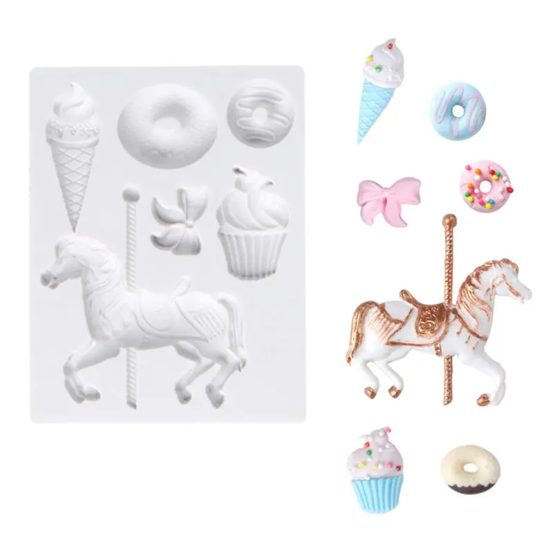 Силиконовая форма в виде карусели для торта помадки шоколада кексов печенья