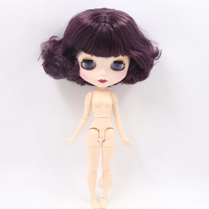 ICY Nude Blyth кукла на заказ № BL135/950 фиолетовый микс каштановые волосы белый цвет кожи 1/6 bjd, pullip, licca, jerryberry