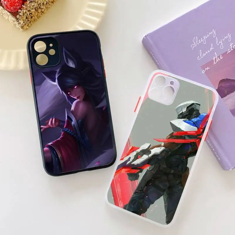 

Arcane Animation soft Phone Case for iPhone 13 12 XS 11 pro max mini se2020 7 8 plus X XR color white matte transparent coque