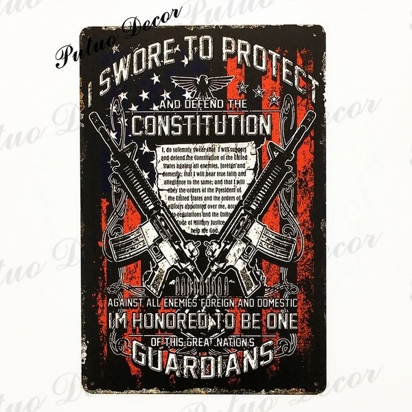 

I Swore to Protect Retro Metal Posters Vintage Wall Decor Tin Signs Man Cave Home House Decor (8" X 12")