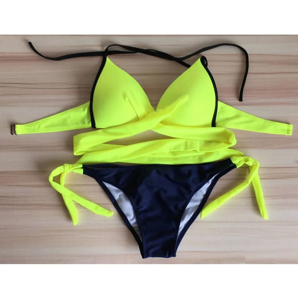 

2021 Sexy Solid Swimsuit Women Bikini Push Up Swimwear Vest Bikini Set Brazilian Bathing Suit Two Piece Swim Suit Female #T1G