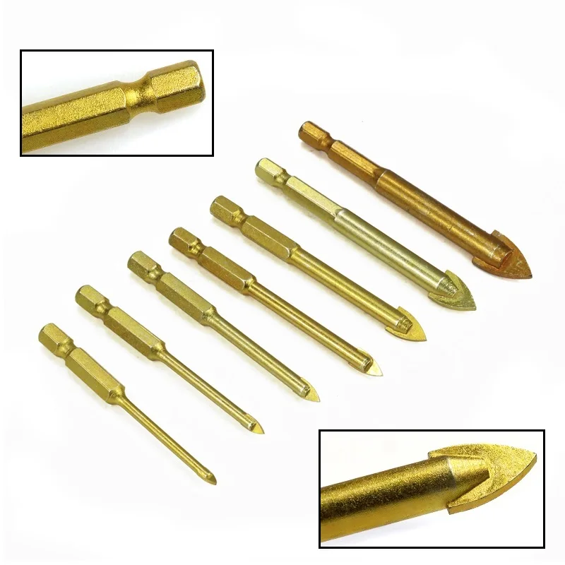 Сверла XCAN карбидные с титановым покрытием 1 комплект|drill bit set|glass drill bits setglass |