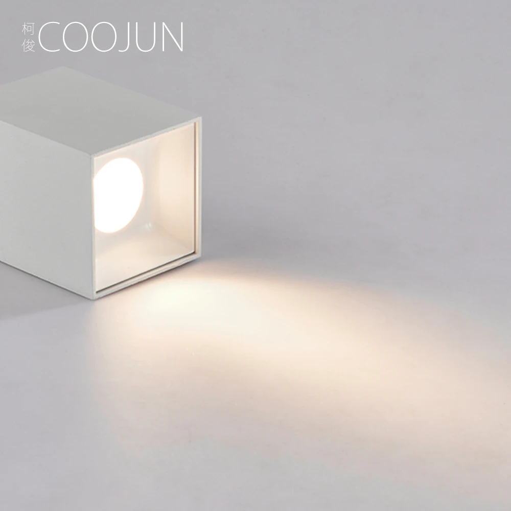 

Квадратный потолочный светильник COOJUN, светодиодное комнатное освещение с тремя головками, двойная головка, 7 Вт, 21 Вт, 85-265 в
