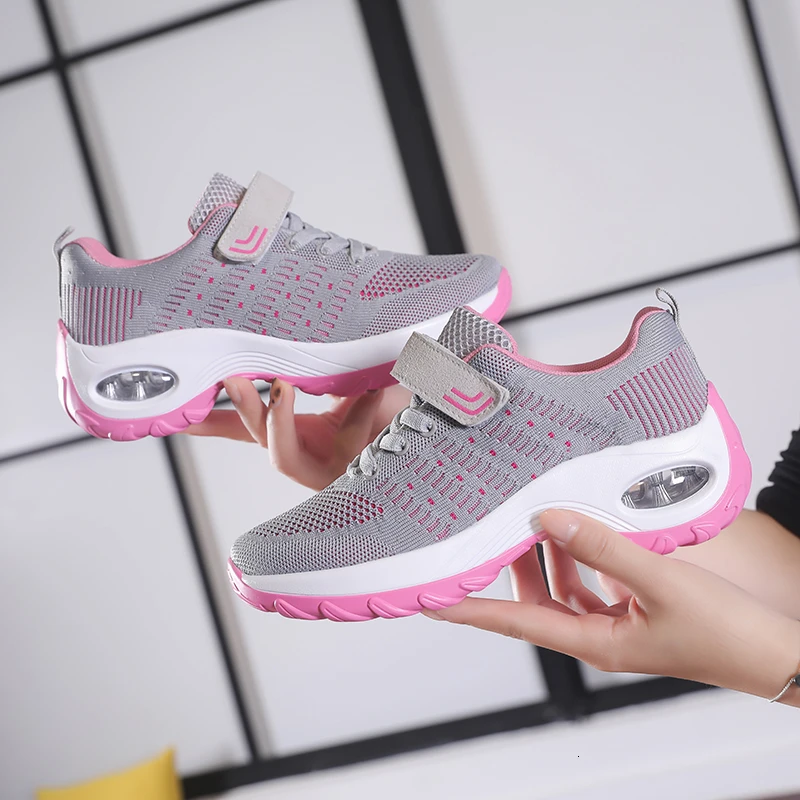 Женские кроссовки для прогулок дышащие амортизирующие женская модная