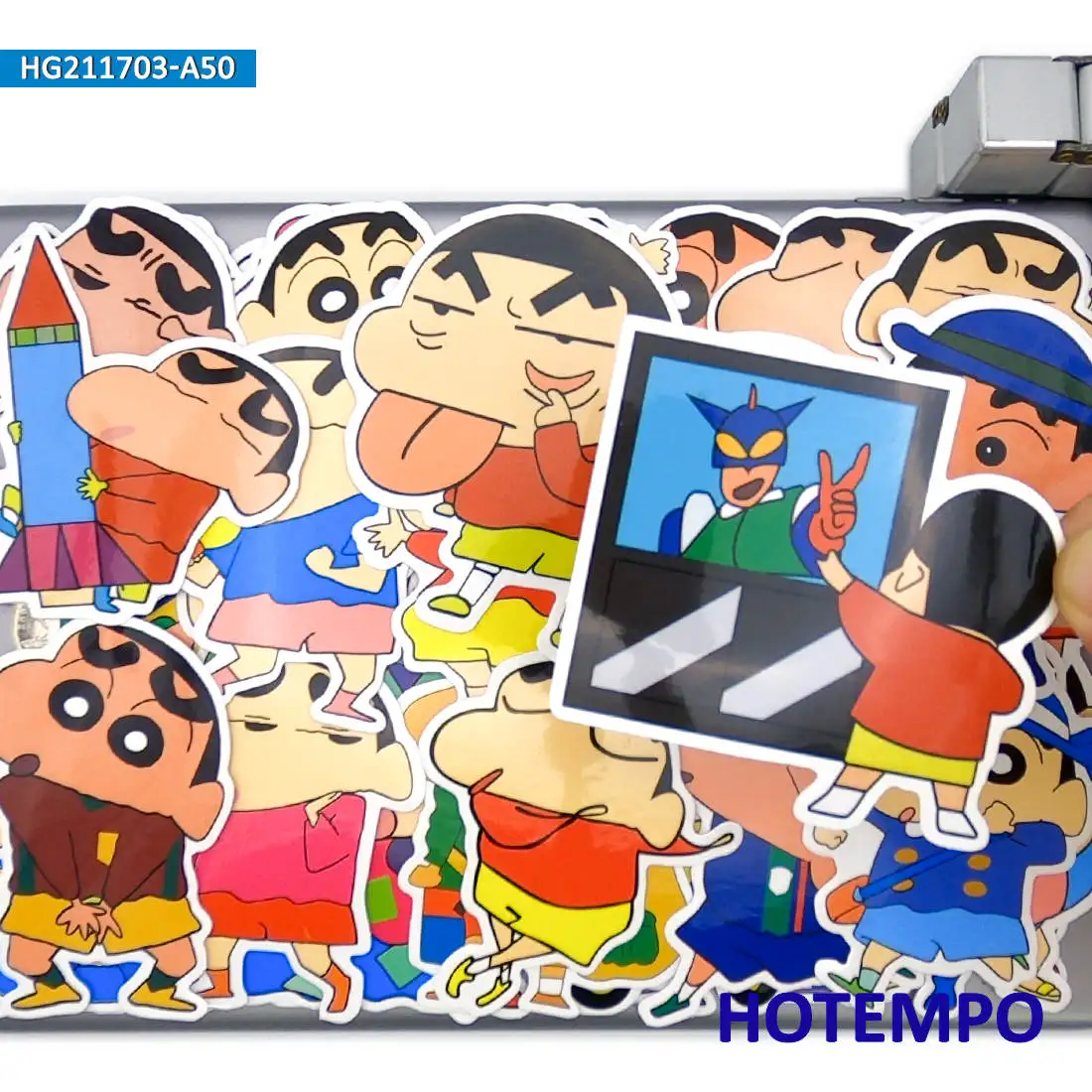 

Наклейки для детей, 50 шт., аниме, живой карандаш, мальчик, милые забавные наклейки, набор для самостоятельной сборки, Канцтовары, для телефона...