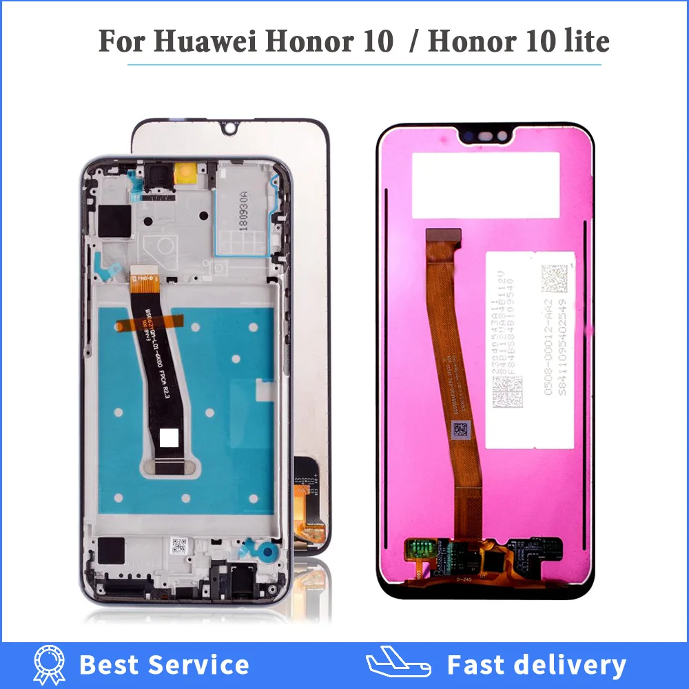 Для huawei Honor 10 Lite дисплей сенсорный экран дигитайзер с рамкой HRY LX1 LX2 для COL L29 ЖК 100%