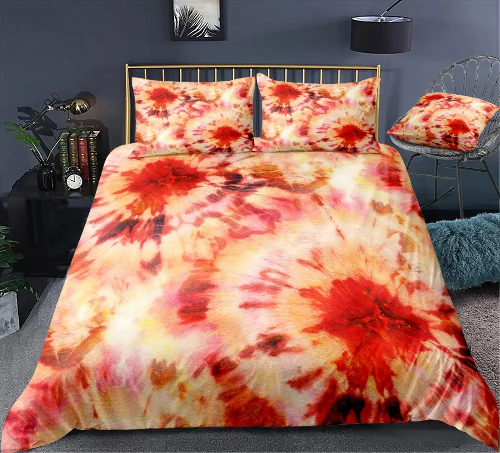 

Пододеяльник оранжевого и красного цветов в стиле свежего стиля