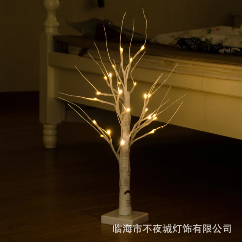 Светодиодный аккумулятор Модель 0 6 м серебристая береза для спальни гостиной