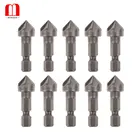 BINOAX 6 флейта, 90 градусов, зенкер, фаска для дрели, бит 14 дюйма, шестигранный хвостовик, стандартная угловая резка, удаление фонарей