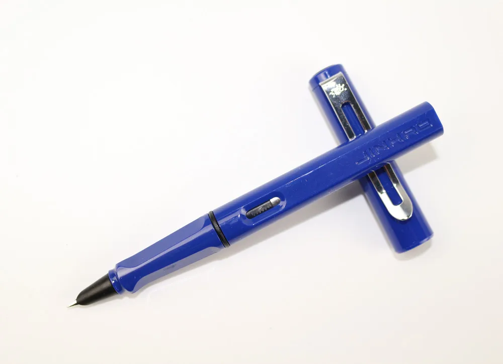 JIN HAO 599 5pcs Blue Ink 2 PCS Medium And Fine Iraurita Pen Writing The Calligraphy Students |