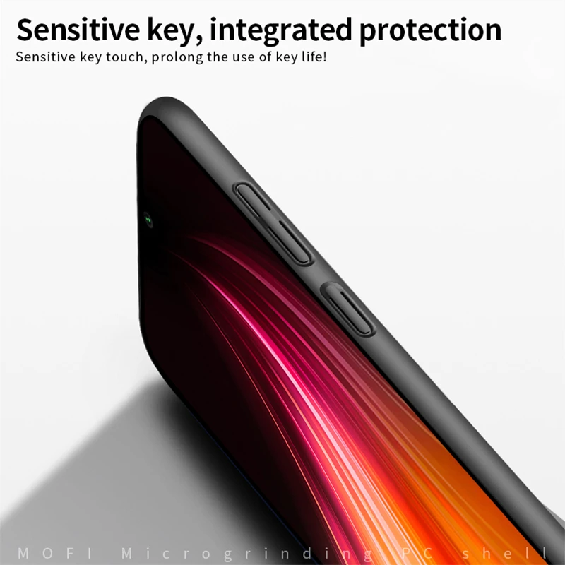 MOFI для Xiaomi Redmi Note 8 чехол матовый ПК ультра-тонкий полный охват задняя крышка чехол оболочка для Xiaomi Redmi Note 7 Pro Чехол