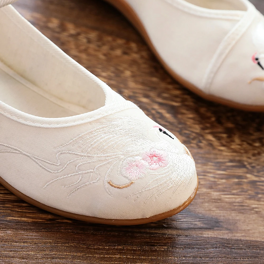 Женские хлопковые балетки Veowalk с вышивкой на плоской подошве дамские