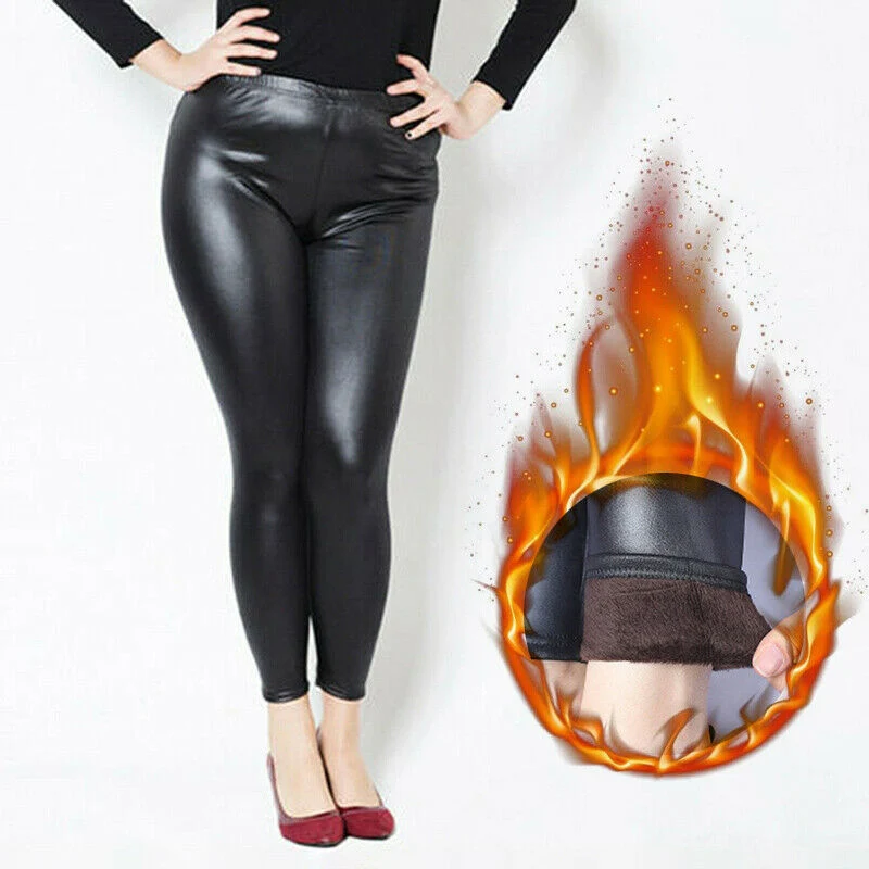 Новая женская обувь из PU искусственной кожи кожаные леггинсы Стрейч Брюки