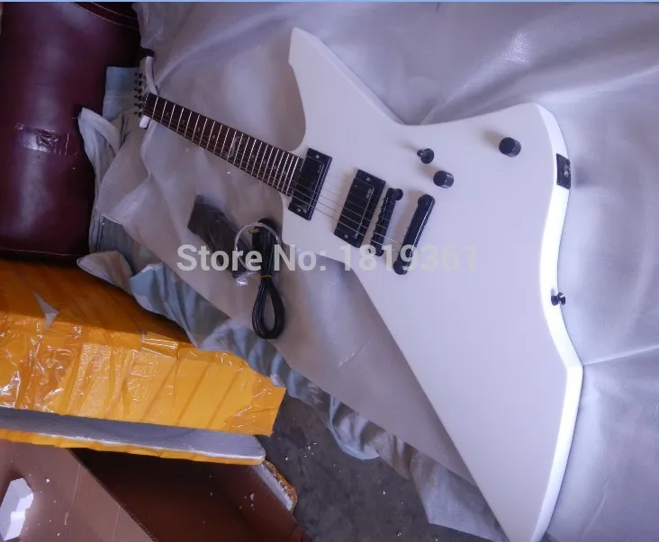 Высокое качество Custom Shop розовое дерево гриф хорошие звукосниматели SNAKEBYTE Джеймс гетфилд белая электрогитара
