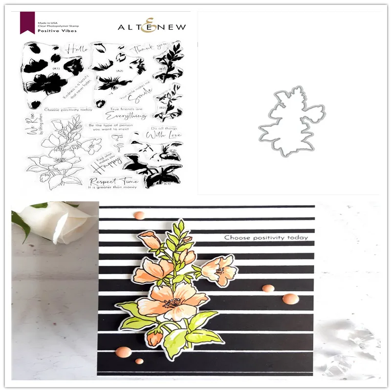 

Christmas Positive Vides Clear Metal Cutting Dies Handmade for DIY Photo Album Decoration Scrapbooking Embossing Template Stamp