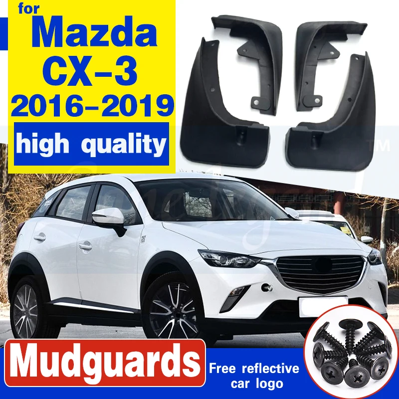 

For Mazda CX-3 CX3 2016 2017-2019 fender flares mud flaps Mudguards Exterior Parts products cover Accessories 4pcs rubber