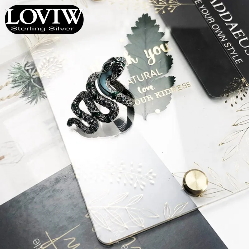 Открытый конец голубая змейка, кольцо из стерлингового серебра, Thomas SABOR миф джунгли в богемном стиле; Модные Качественные украшения для Новинки для женщин подарок 925 пробы серебро