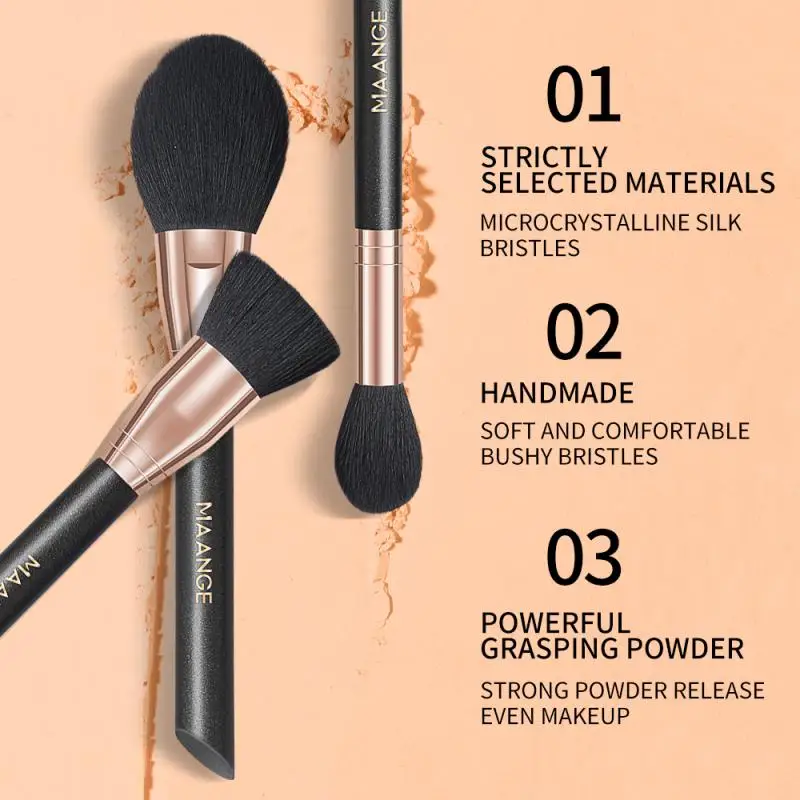 

10 Pcs Black Makeup Brushes Foundation Eye Shadow Brush Eyebrow Brush Blush Brush Professional Skin-friendly Beauty Makeup Tool