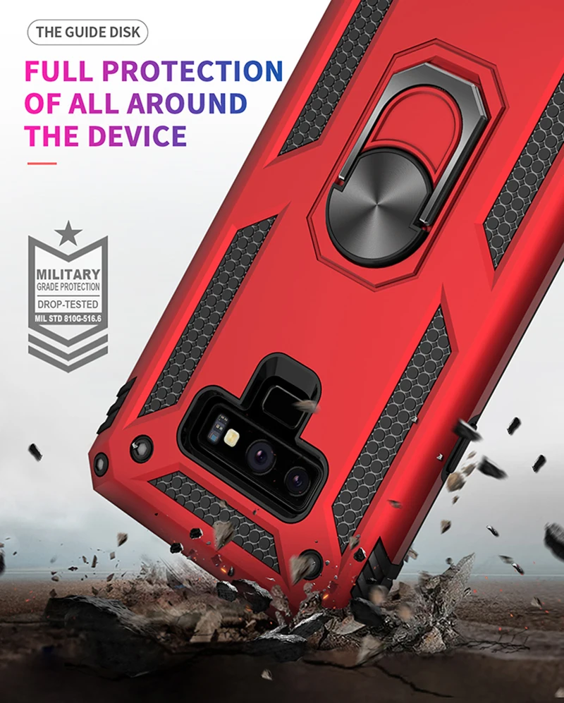 

Armor Shockproof Phone Case For Samsung Galaxy Note 8 9 10 20 S8 S9 S10 Plus S20 A51 A71 A10S A30 A40 A50 A70 Silicon Case Cover