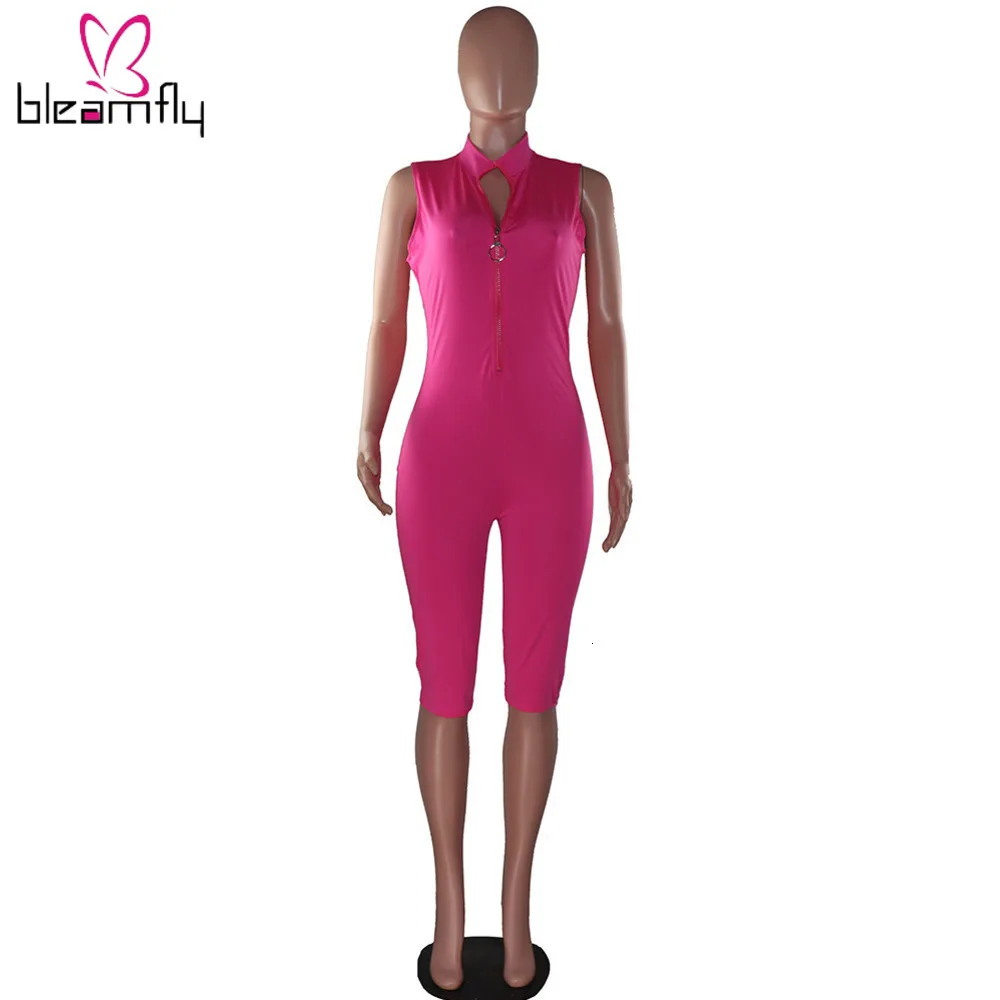 Женские шорты Байкерский комбинезон 2019 неоновый зеленый сексуальный на молнии