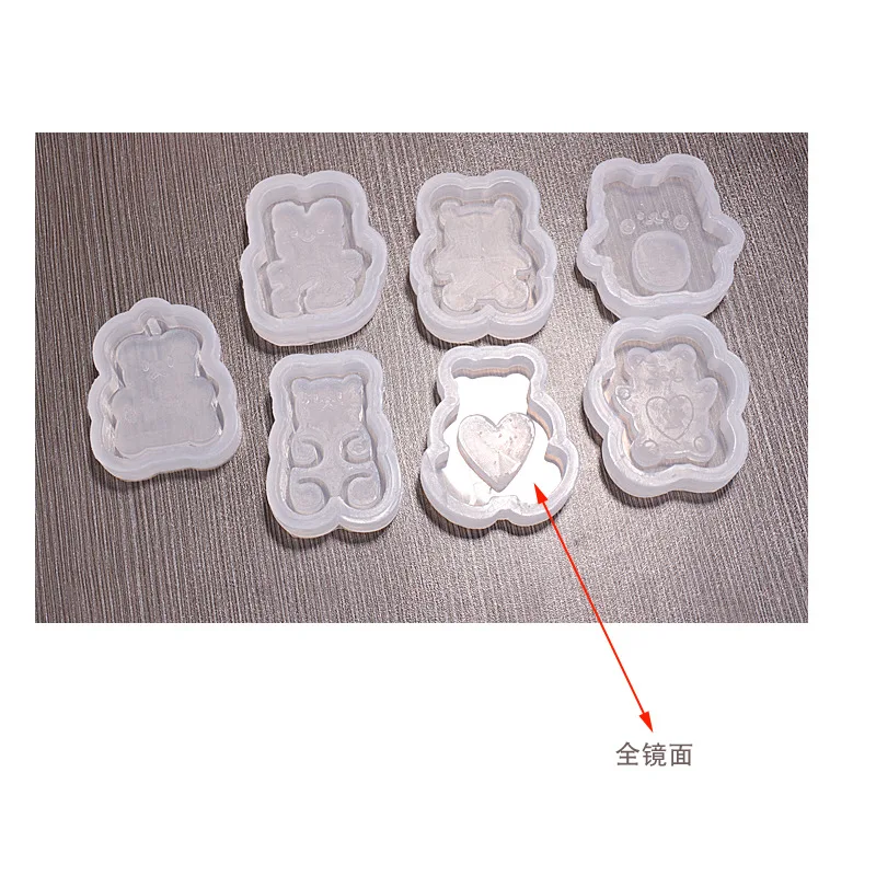 DIY милый медведь шейкер форма ручной работы силиконовые аксессуары для ювелирных