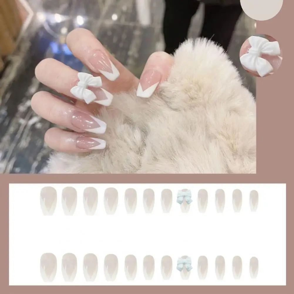 

Накладные ногти в форме банта, 24 шт./компл.