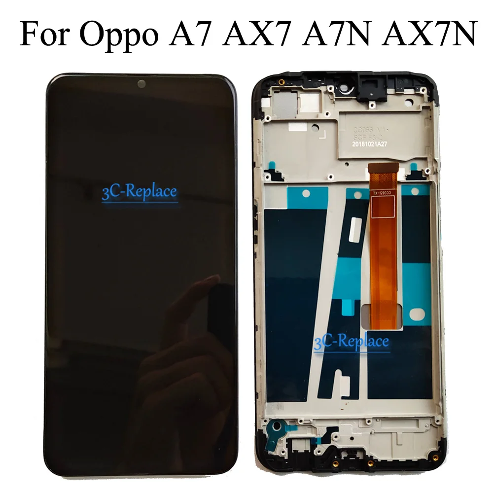 Протестированный черный 6,2 дюймов для Oppo A7 AX7 A7N AX7N ЖК-дисплей кодирующий преобразователь сенсорного экрана в сборе с рамкой бесплатные инструменты